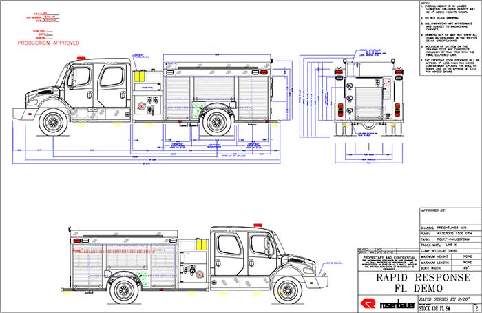 18441-46 STOCK FL 4-DR SM 1000 PROD Drawing Model